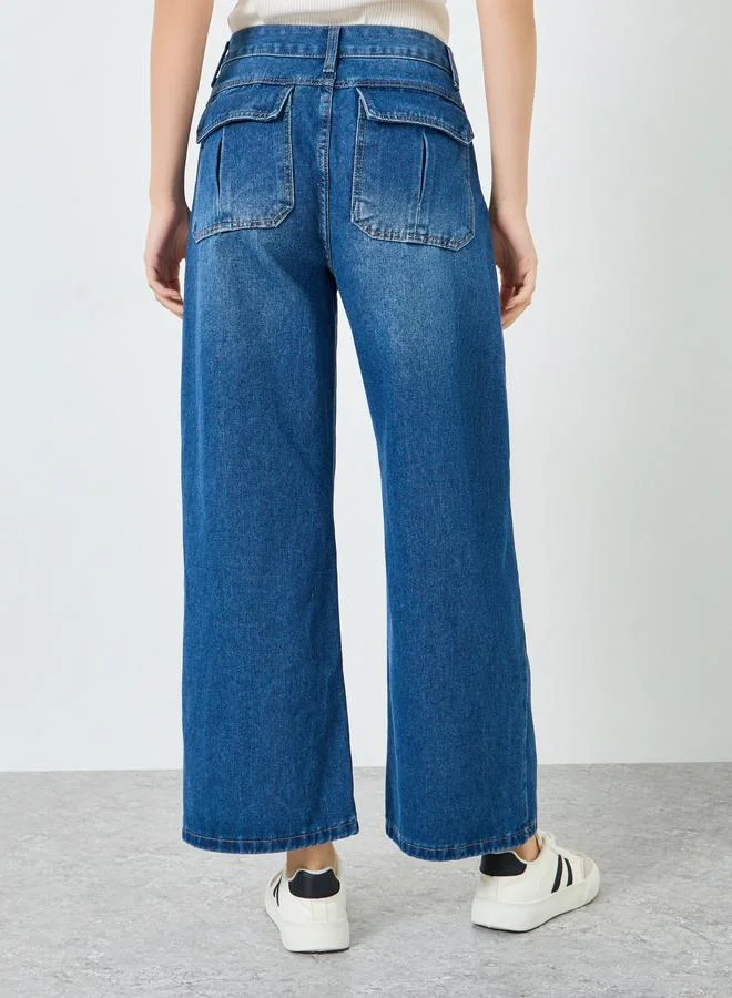 Styli  Women Blue High Rise Relaxed Fit Jeans for Women | Best Price UAE